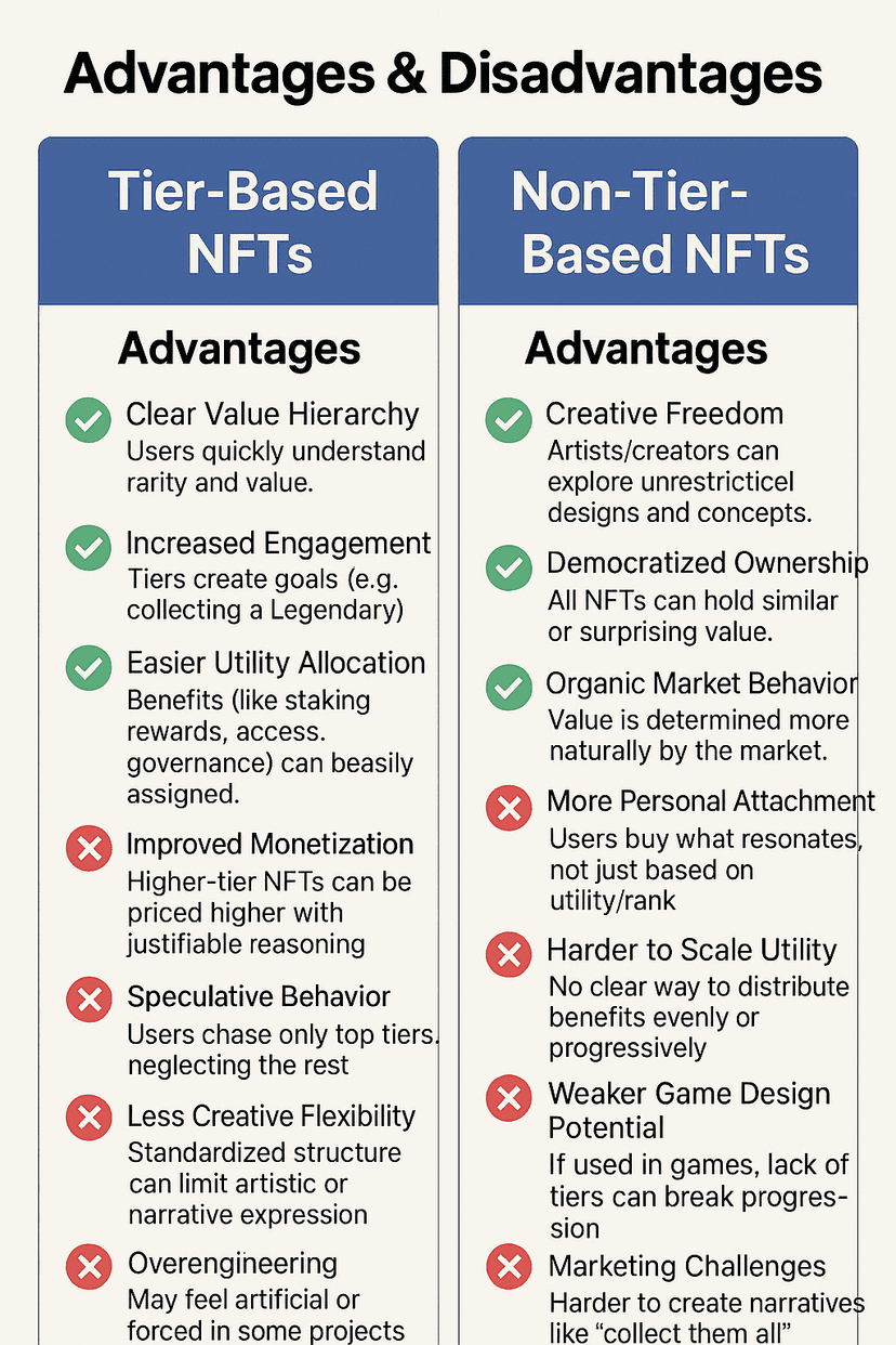 Comparative Report: Tier-Based NFTs vs. Non-Tier-Based NFTsIf your project needs…