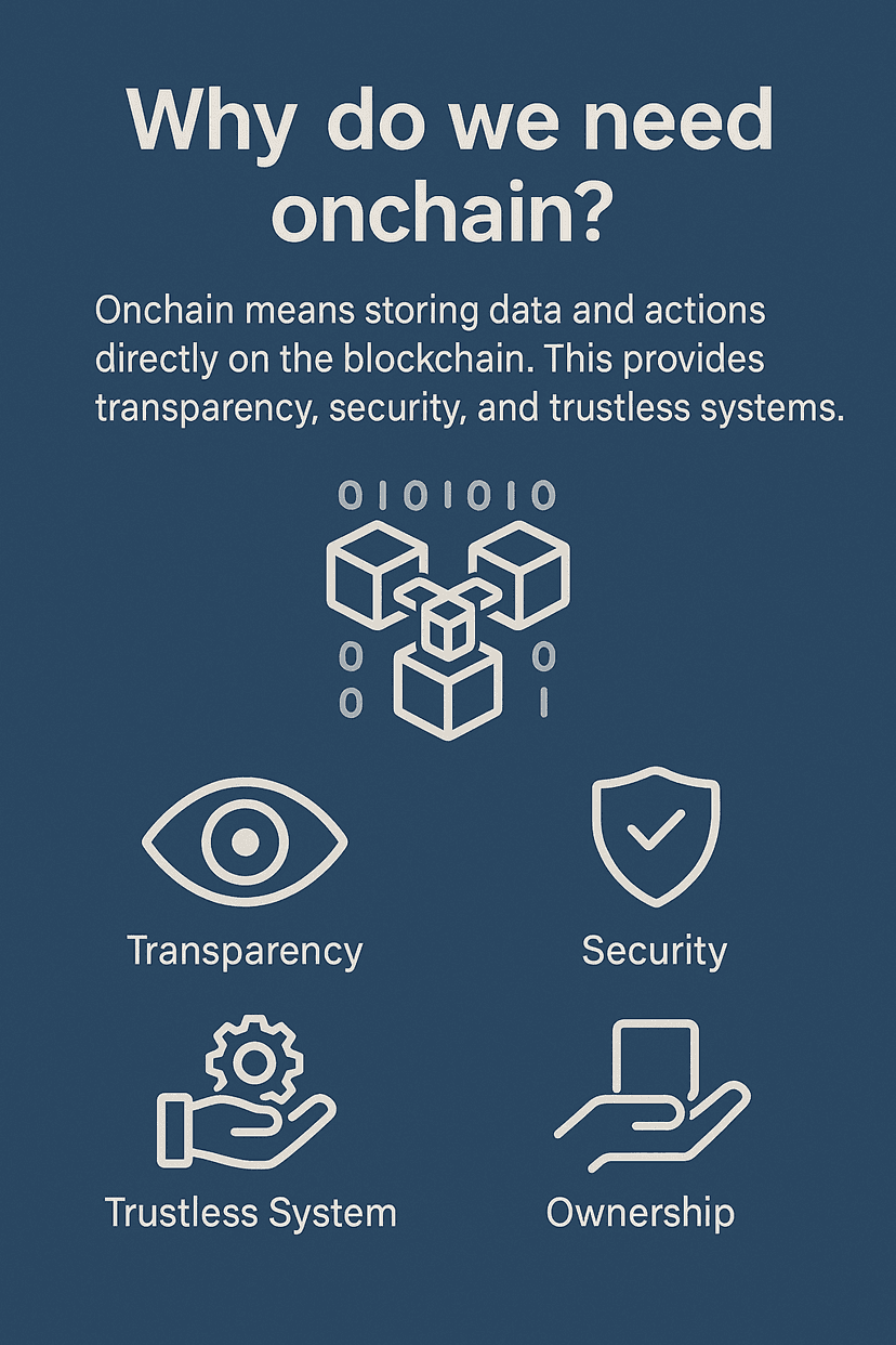 We need onchain to make systems more transparent, secure, and…