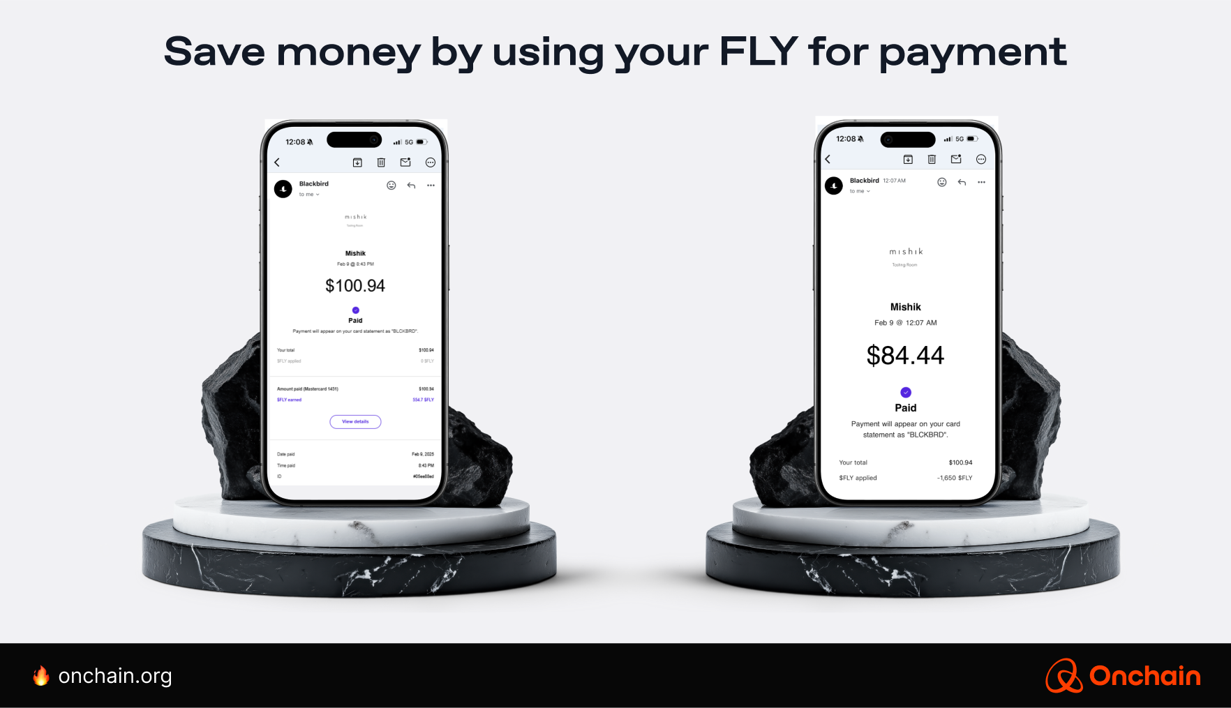 Screenshot FLY payment