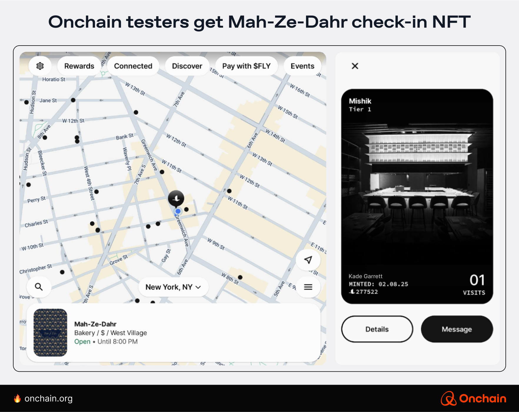 Screenshot Onchain testers get Mah-Ze-Dahr check-in NFT