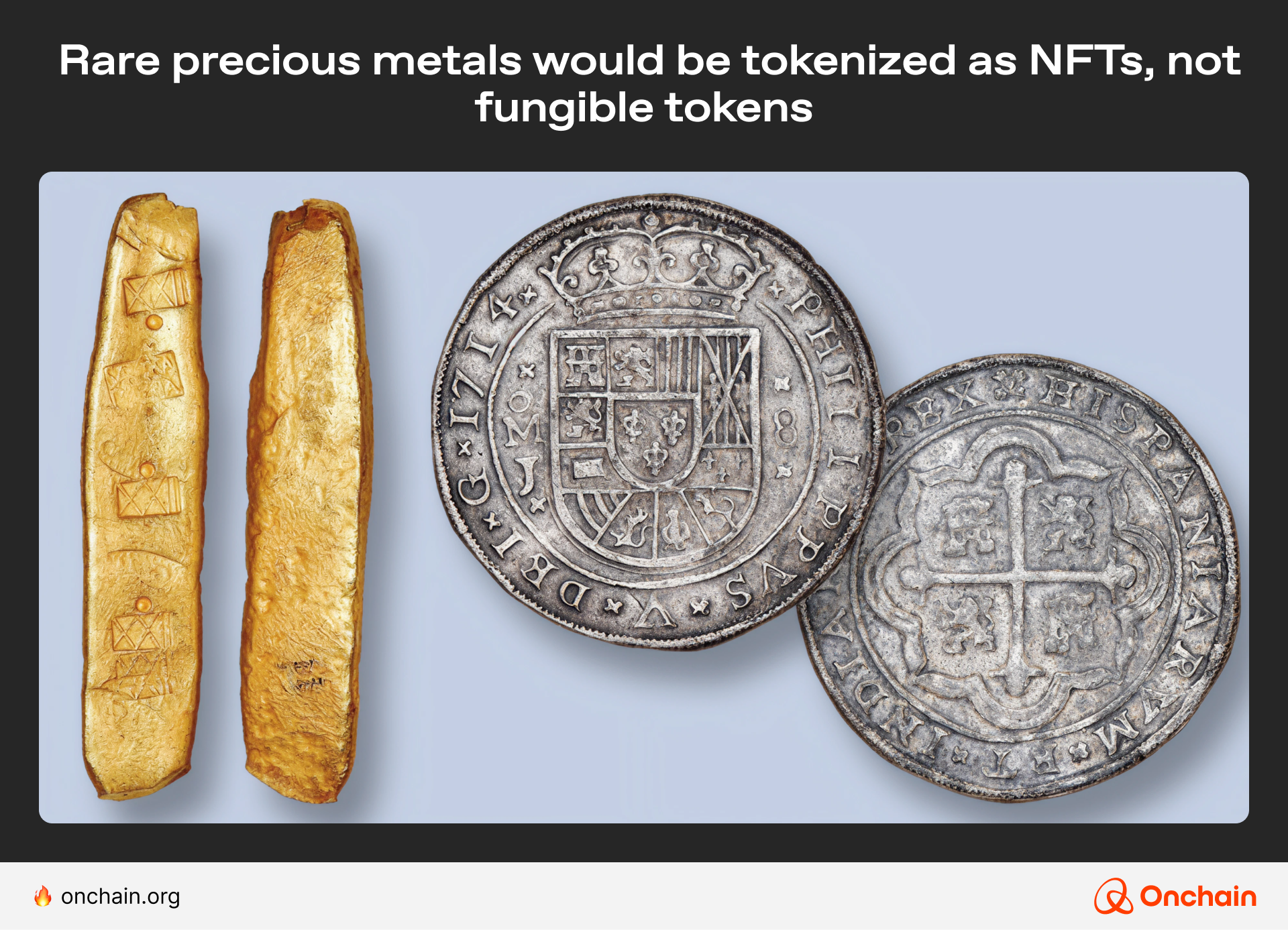 Rare precious metals would be tokenized as NFTs, not fungible tokens.
