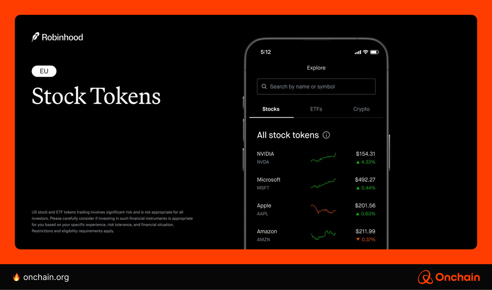 Robinhood offers tokenized stock trading in Europe
