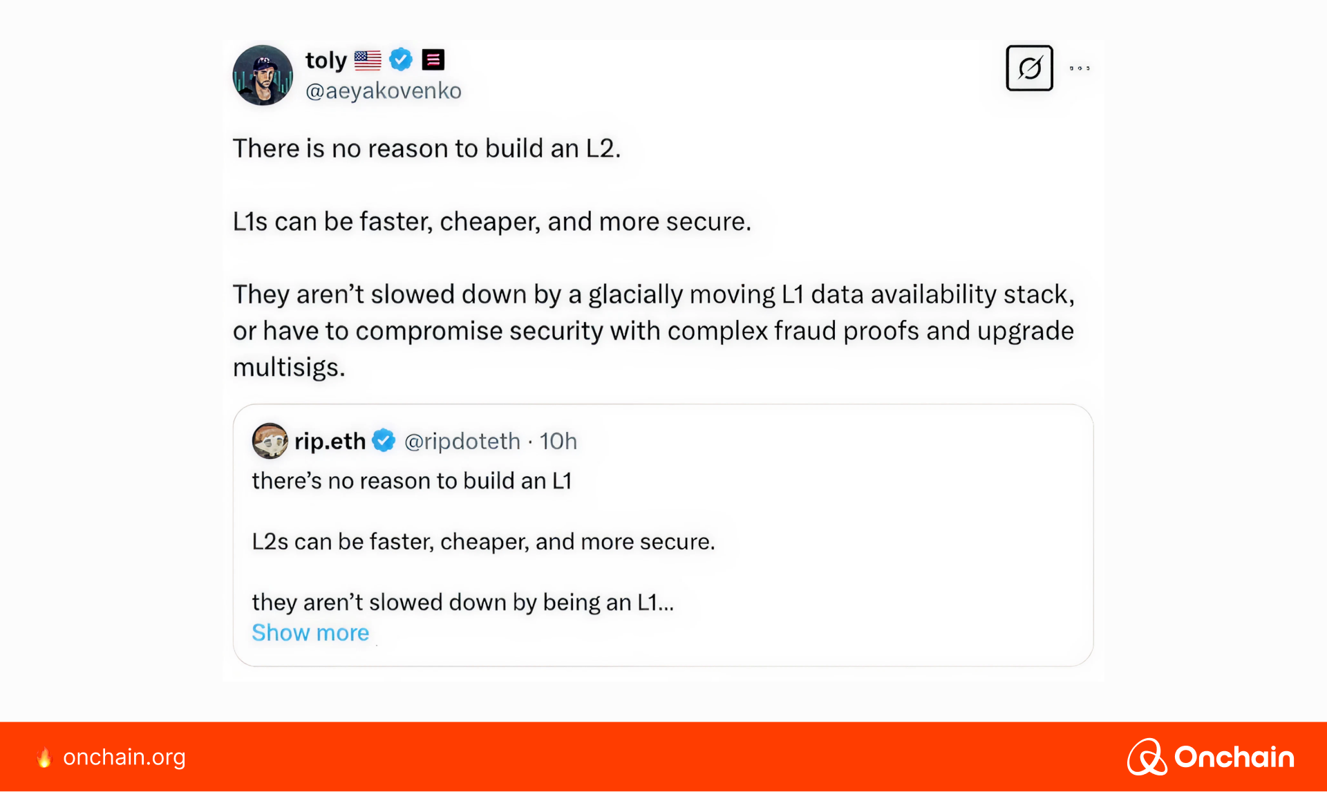 Debate on the pros and cons of L1s and L2s on social media continues…