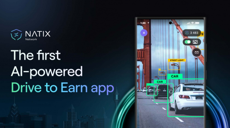 NATIX Banner “The First AI-powered Drive to Earn app”