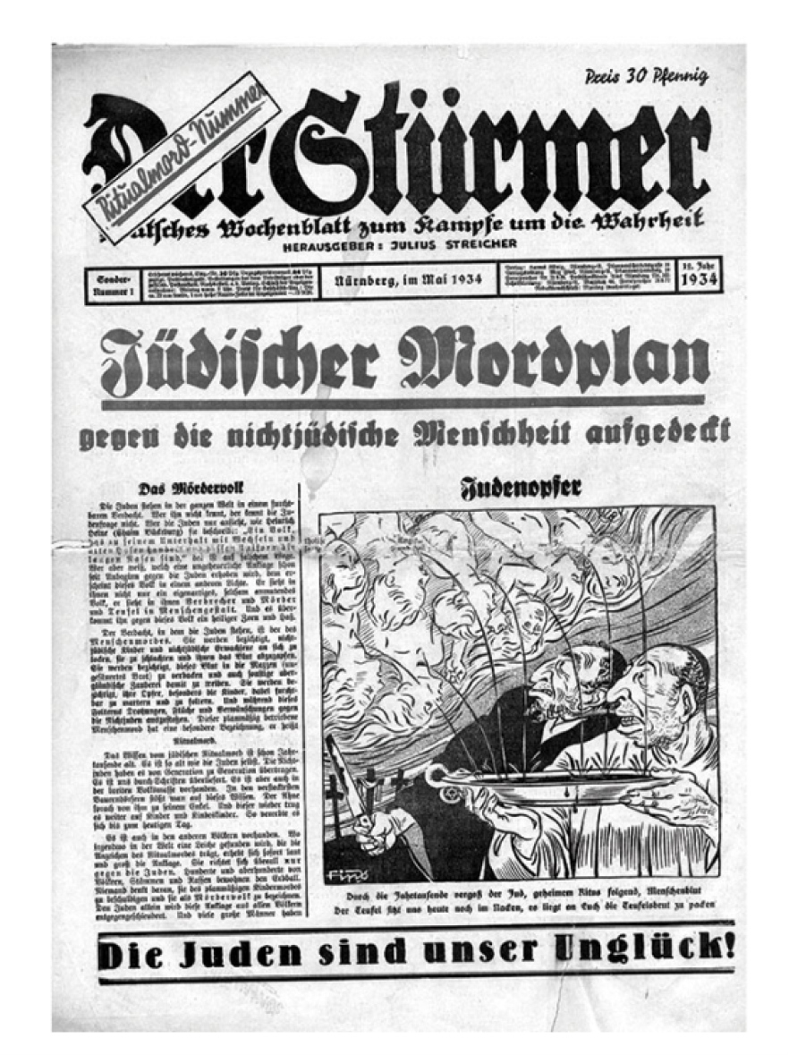 Front page of May 1st, 1934 issue of Der Stürmer