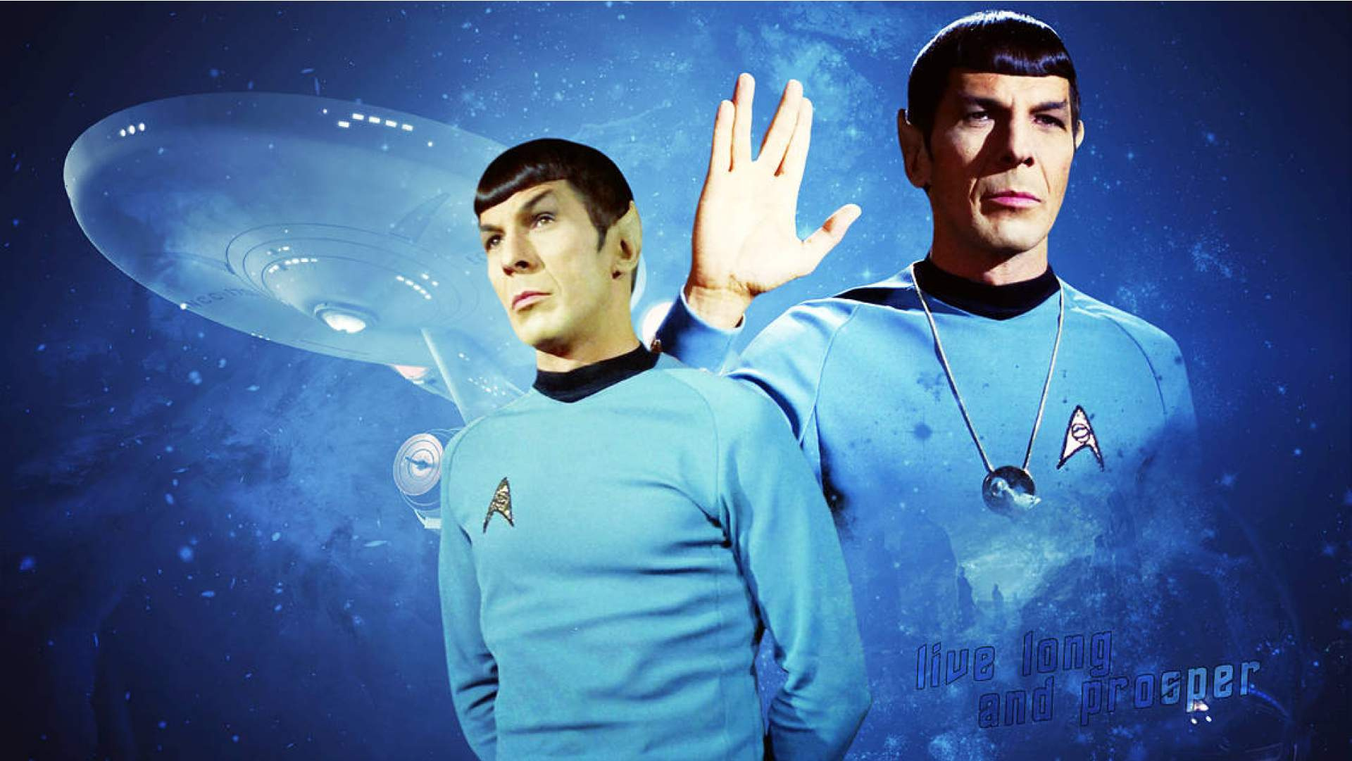 Image of Mr Spock from Star Trek showing the ‘live long and prosper’ gesture